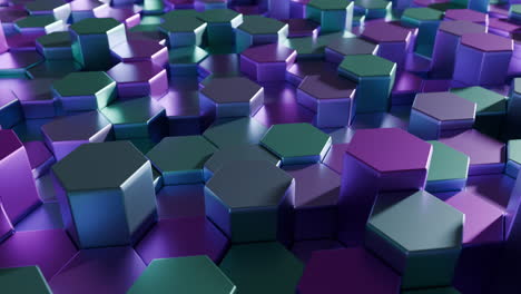 satisfying random hexagon movement 3d render