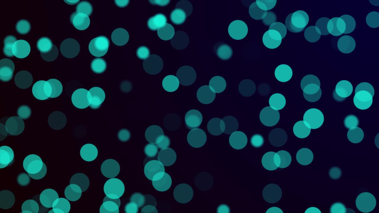 fondo de partículas abstractas, partículas de polvo bokeh turquesa abstracto luz títulos de movimiento de fondo cinematográfico bucle
