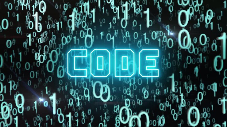 Gouden Code concept met digitale code.