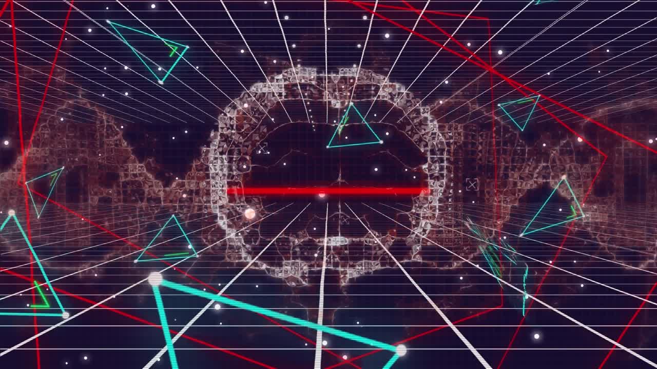 Animation of human brain with network of connections
