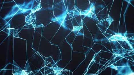 forma futurista azul del bucle sin interrupción de la red