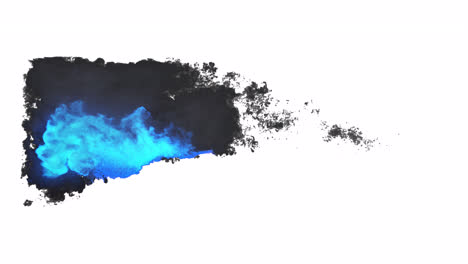 Abstract Blue and Black Ink Explosion