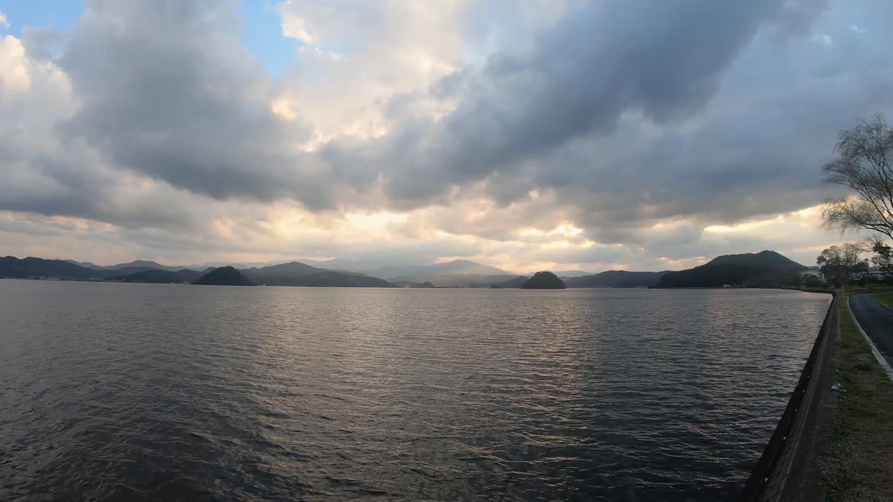 Panning Shot Of Lake Koyamaike In Tottori, Japan