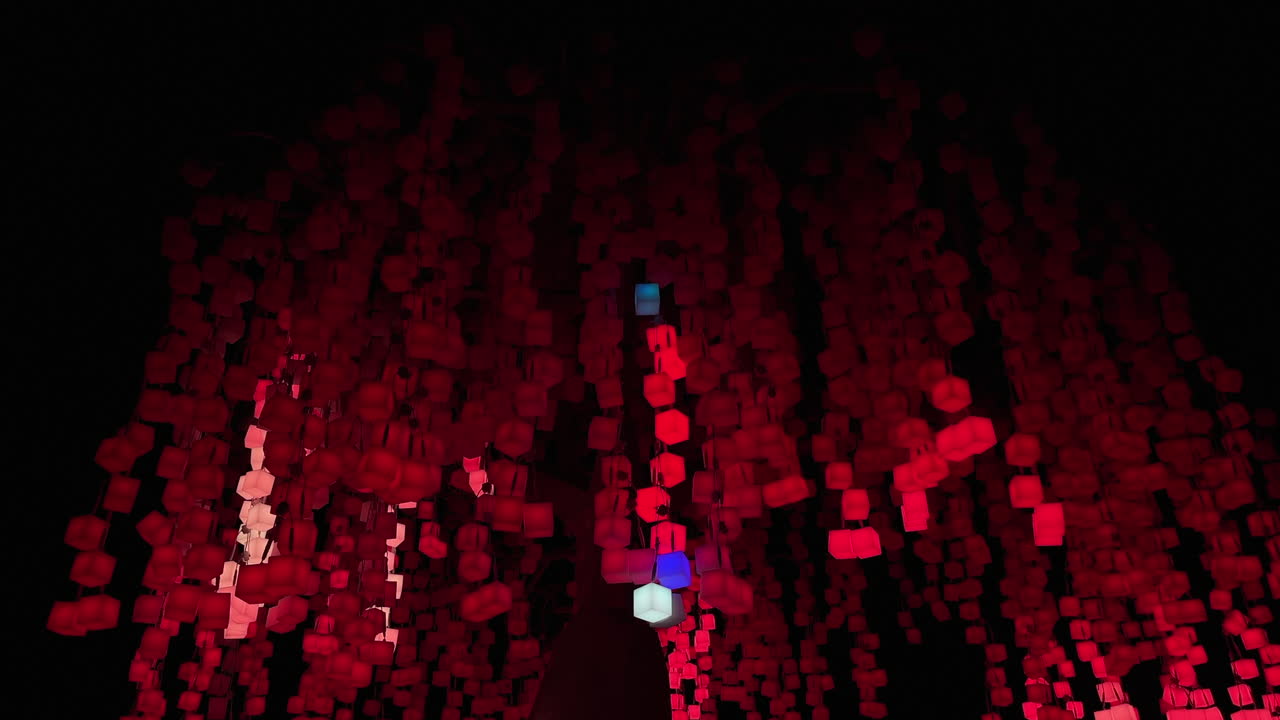 빛과 색의 눈부신 쇼에서, 일부 불빛이 고장 납니다.