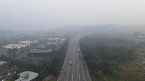 Incendio-En-La-Ciudad-De-Bellevue,-Seattle.