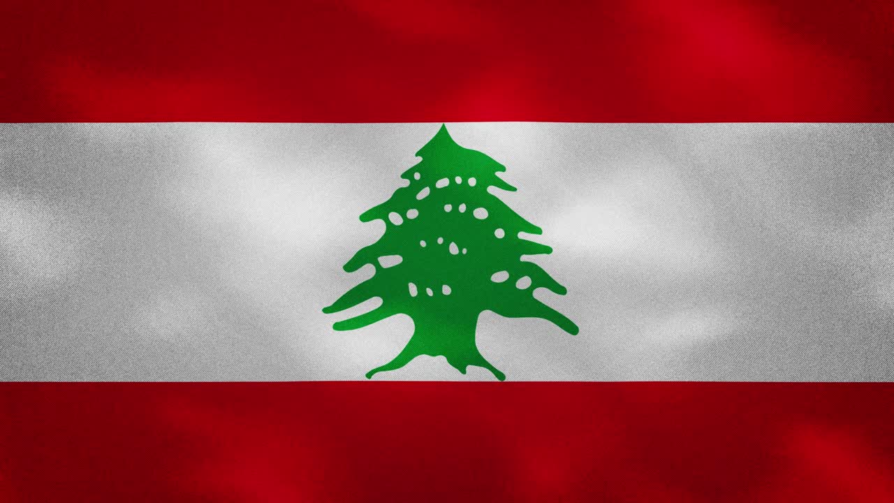 Lebanese dense flag fabric wavers, background loop