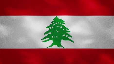 lebanese dense flag fabric wavers, background loop