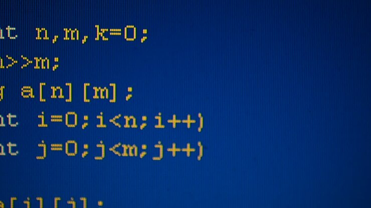 Shooting of the text of the computer program