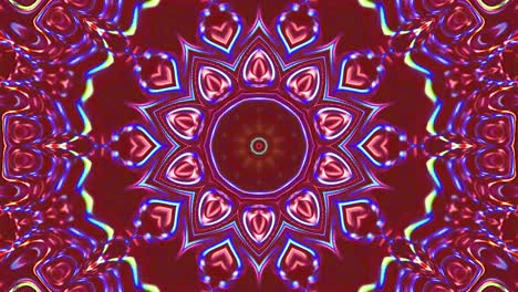 patrón de kaleidoscopio abstracto con colores completos. mandala mágica. 4k