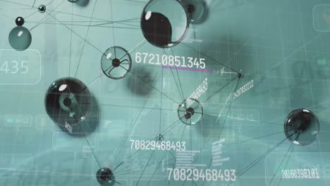 Animation of financial data processing and network of connections