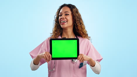 modelo de tableta, pantalla verde
