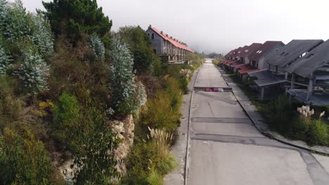 Aerial-View-Of-Street-with-Unfinished-Houses-Construction