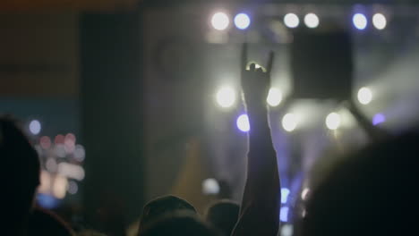 Audiencia-En-El-Concierto-De-Rock-Nocturno-Al-Aire-Libre.