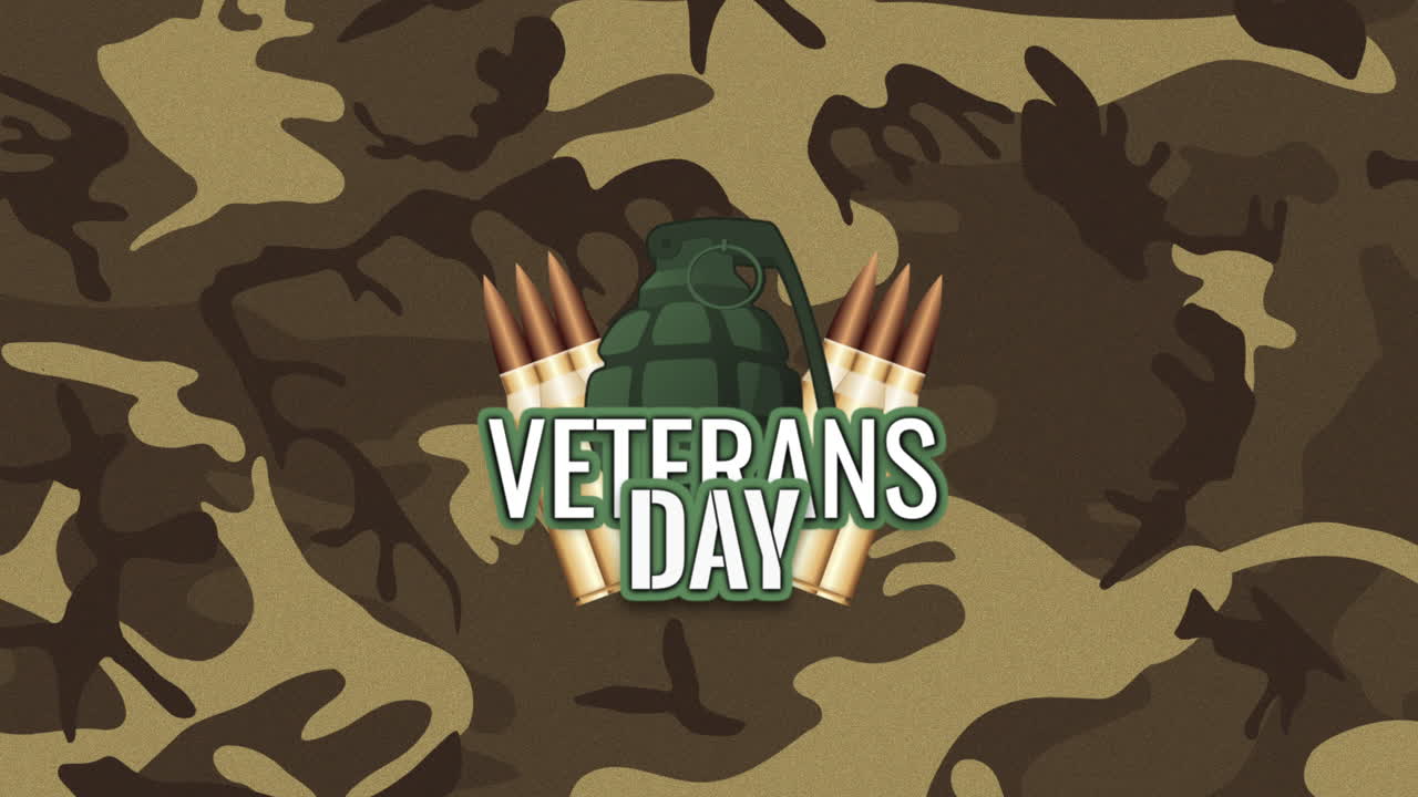 군사 배경 1에 후원자와 폭탄이있는 재향 군인의 날