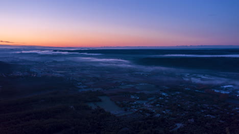 hyperlapse-over-a-valley-during-sunrise-with-clouds-Gard-department-France