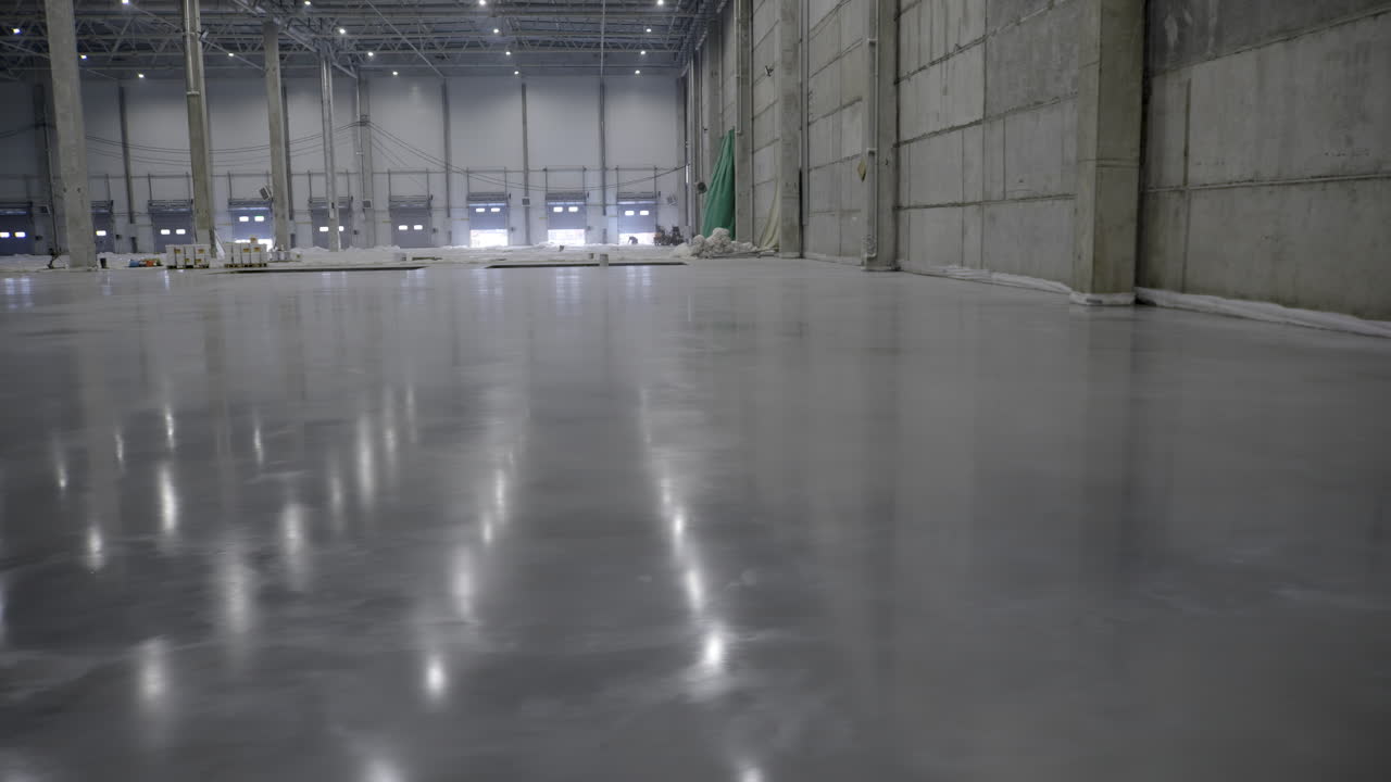 New Warehouse Concrete Floor Under Construction