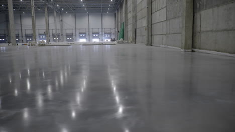 new warehouse concrete floor under construction
