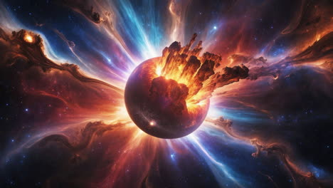 cosmic explosion of a celestial body