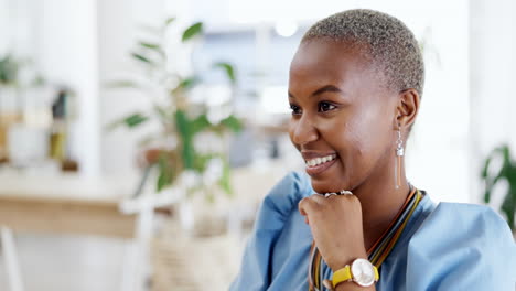 Happy,-computer-and-black-woman-in-the-office