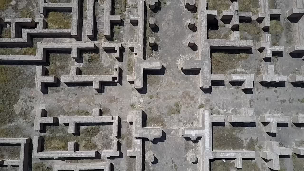 imágenes aéreas de la mezquita malwiya en samarra, irak.