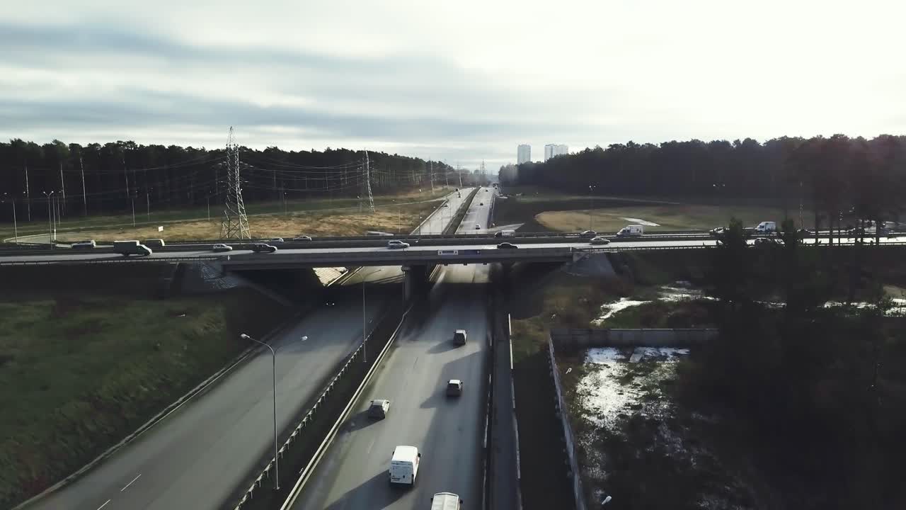 고속도로 공중 사진