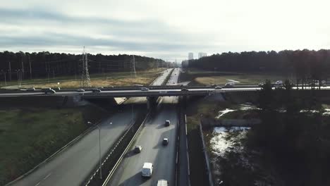 vista aérea de la autopista