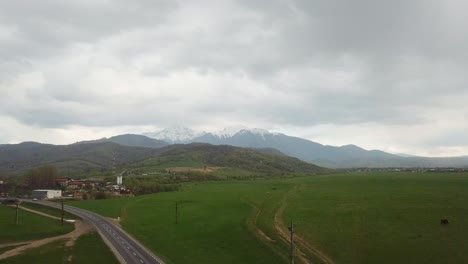 amazing fagaras carpathian mounains in the background