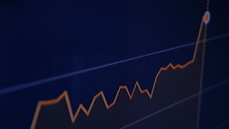 gráfico del mercado de valores. centro de finanzas.