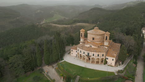 santuario della madonna di belvedere: baroque architecture in aerial details