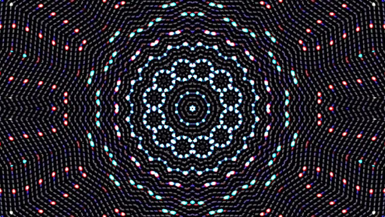 Beautiful abstract kaleidoscope that shines, a radiant light that regulates the subtle movements