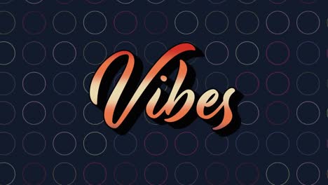 animación digital de vibraciones de texto de banner contra múltiples puntos en un patrón sin costuras sobre fondo azul