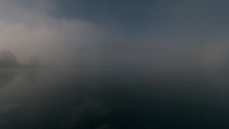 early morning time lapse mountains and lake