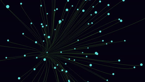 circular network of connected dots with varying sizes and brightness