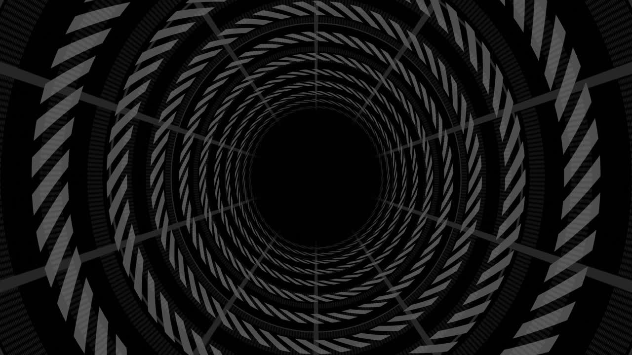 animación del procesamiento de datos sobre un fondo negro