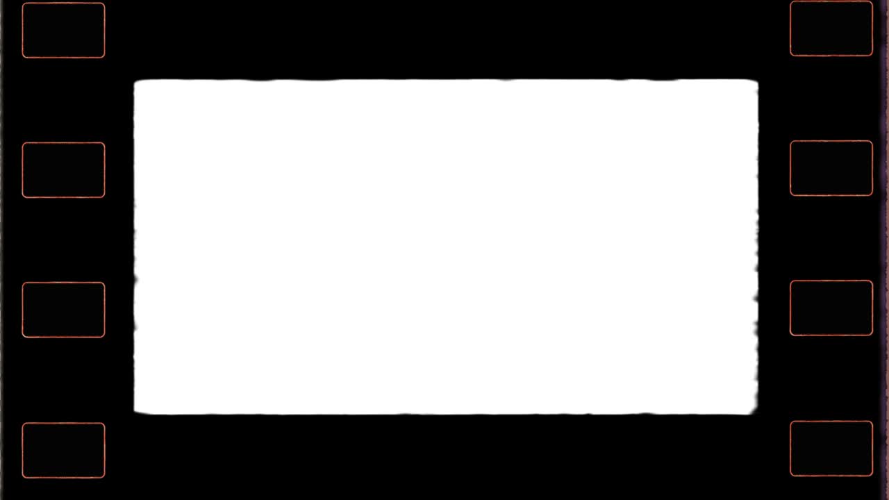 marco de película con agujero de engranaje y flare de borde de película