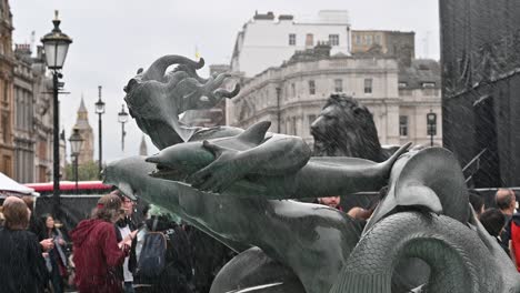 view of big ben from trafalgar square, london, united kingdom