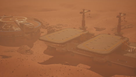 vista aérea de la base de marte