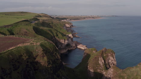 irish coastal cliffs and ocean view