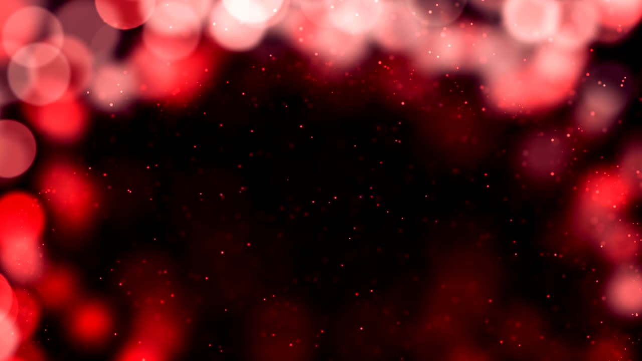 fondo de partículas bokeh abstracto de 4k rojo para el texto y el logotipo de la toma final. bucle sin costuras. tiene otro color. consulte mi página