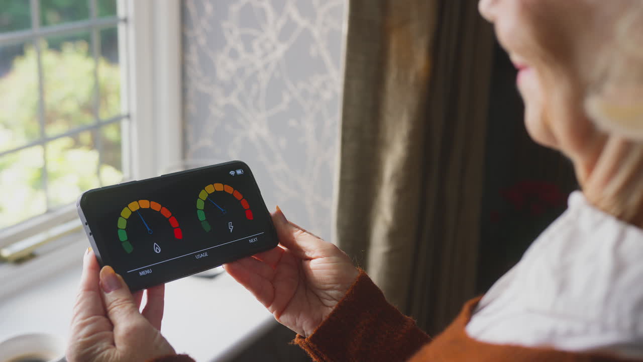 mujer mayor preocupada con la factura de energía de ee.uu. preocupada por el costo de la vida crisis energética