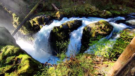 sol duc waterfall in olympic national park, usa