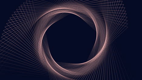 líneas geométricas abstractas rosadas en el espacio oscuro