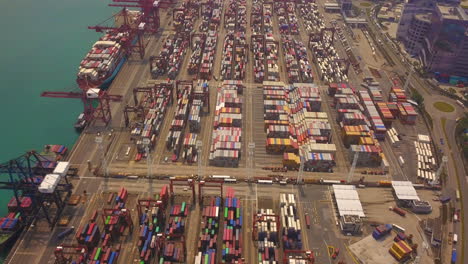 container terminal aerial view