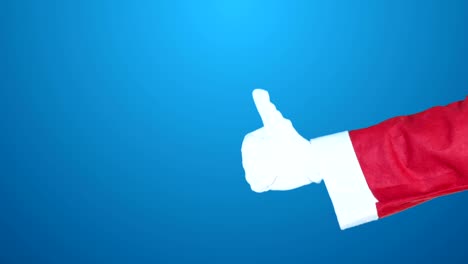 thumbs up santa claus christmas green screen 4k chroma key video footage set.