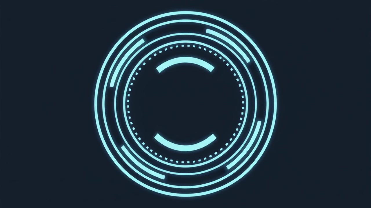 Animated Futuristic Circular HUD Interface Element