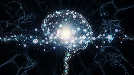 exploring the depths of consciousness: a visual representation of neural connections and cognitive dynamics in the human brain, merging science with artistry