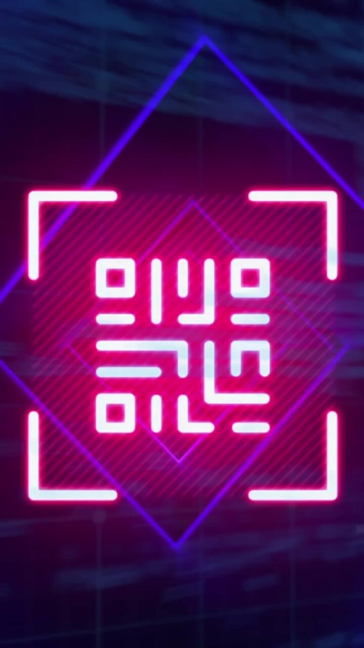 Animation of qr code in rhombus pattern over programming language against black background
