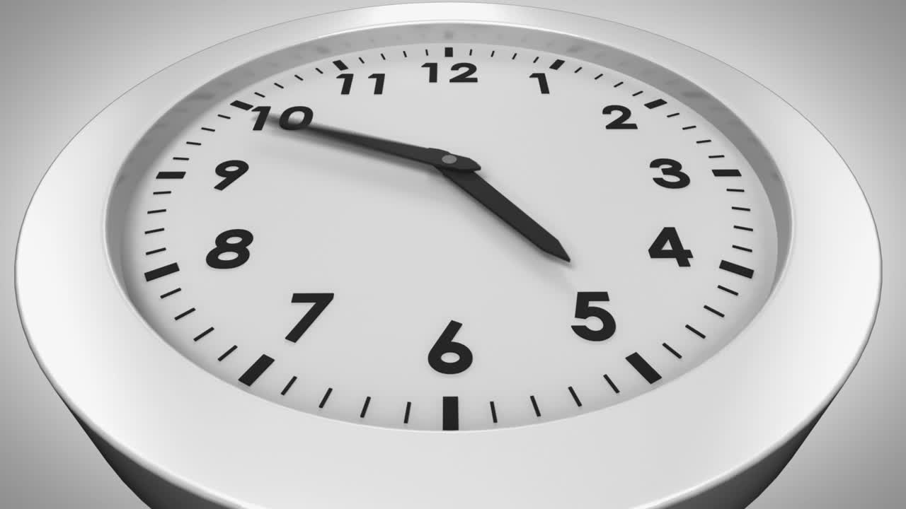 reloj haciendo tictac en fondo blanco