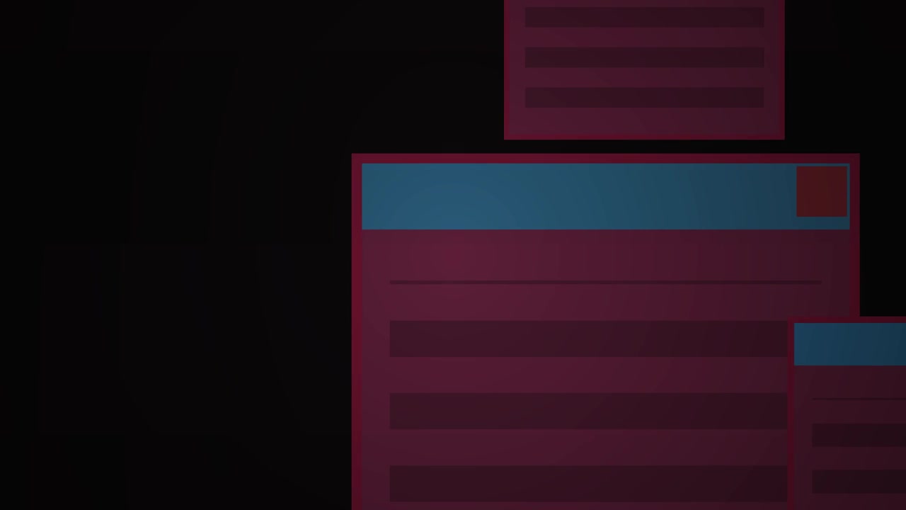 Abstract Digital Interface With Overlapping Data Windows
