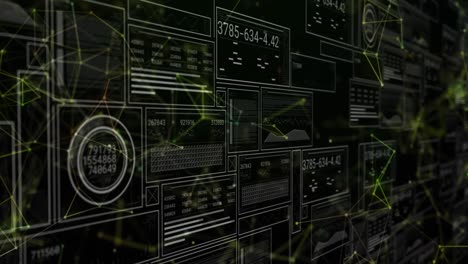 animación del procesamiento de datos digitales sobre un fondo negro